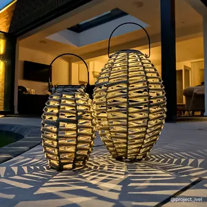 Wholesale Eco Friendly Oval <b>Rattan</b> <b>Lantern</b> with Best Price Made in Vietnam - Product Image 6