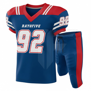 Ensemble d'uniformes de football américain à manches courtes, technologie de vêtements de sport respirants, à séchage rapide et antibactériens - Product Image 1