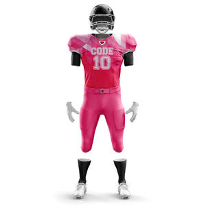 เสื้อฟุตบอลอเมริกันแขนสั้นผ้าโพลีเอสเตอร์100% ผ้าโพลีเอสเตอร์ปักลายด้วยการระเหิดดีไซน์ด้านหน้าแบบระบายอากาศ - Product Image 2