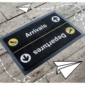 Alfombra Reversible Moderna para Entrada/Salida, Diseño Novedoso con Logotipo, Lavable, de PP y Nailon, para Exteriores/Oficina/Cocina, Hoteles - Product Image 2