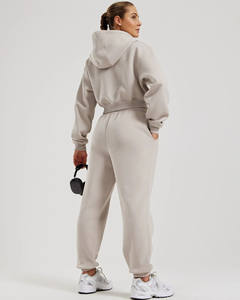 Sudaderas con capucha de mujer de gran tamaño de alta demanda y chándal de piedra para correr, sudaderas y pantalones transpirables con logotipo personalizado, pantalones de chándal - Product Image 6