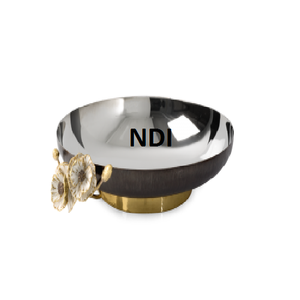 Tazón de servidor de fruta profundo redondeado de diseño moderno, accesorios de decoración de mesa, Frutero de Metal pulido brillante - Product Image 1