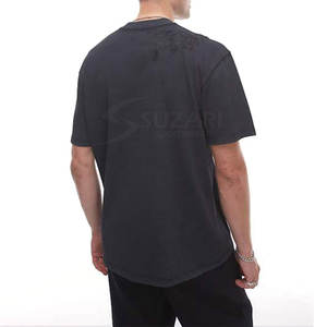 Camiseta Bordada de Diseño Superior a Precio Razonable, Camiseta Bordada para Hombre de Talla Grande con Color Personalizado - Product Image 4