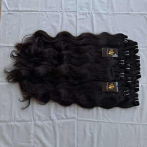 Paquetes de cabello de visón ondulado de templo indio Proveedores de cabello de visón brasileño Virgen sin procesar Extensiones de cabello humano sin procesar - Product Image 2