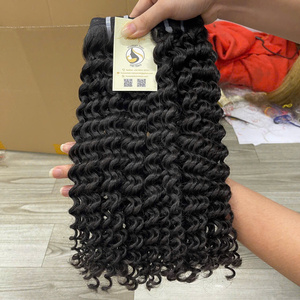 Meilleure vente 100% paquets vietnamiens vierges de luxe ondulés humides Kinky Straight Loose Deep Wave Jerry Curl Yaki Super Double Drawn - Product Image 1