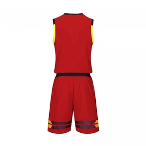 Uniformes de basket-ball professionnels, Design personnalisé, vêtements de sport, 100% Polyester, couleur rouge, ensembles de maillots de basket-ball pour hommes, 2022 - Product Image 3