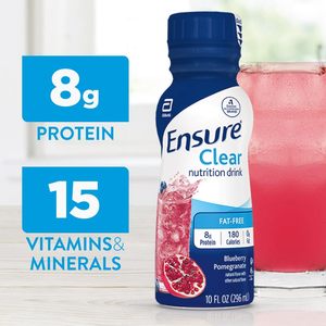 Boisson nutritive liquide Ensure, 0 g de matières grasses, 8 g de protéines, Myrtille Grenade, 10 fl oz (lot de 12) - Product Image 2