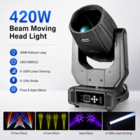 Projecteur professionnel DJ à tête mobile avec 14 couleurs et faisceau à motifs Sharpy, lampe LED 420W pour événements festifs et discothèques