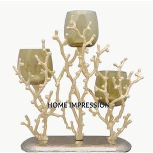 Bougeoir standard de support de concepteur d'arbre fait à la main argent Ware bougeoir en aluminium de qualité supérieure pour une utilisation en intérieur - Product Image 4