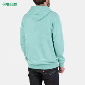 เสื้อฮู้ดซิปสีเขียวมิ้นท์ ทรงปกติ ผ้าฝ้ายเฟรนช์เทอร์รี่ สีพื้น เสื้อฮู้ดลำลอง สวมใส่ได้ในฤดูใบไม้ร่วง - Product Image 3