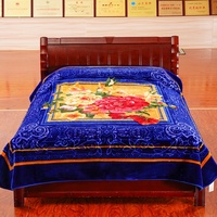 Großhandel 1 Ply Thick Korean Nerz geprägt Raschel Decken Warm Polyester gefüllt 1 Ply Sheets Big Size Bettwäsche für den Winter