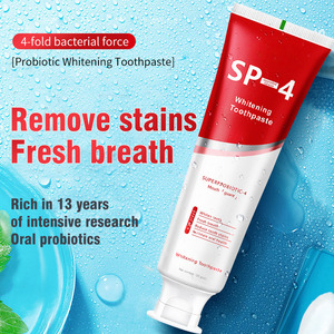 Dentifrice blanchissant probiotique SP4 pour l'élimination des taches et la mauvaise haleine, éclaircissant les dents, soin buccal sûr pour l'émail, 120g - Product Image 3