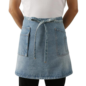 Customized Design <b>Denim</b> Waist <b>Apron</b> Acid Washed With Pockets for Women Barber <b>Apron</b> - Product Image 2