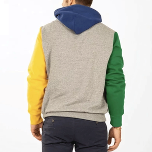 Sweat-shirt à capuche en coton gris chiné multicolore pour homme Style décontracté pour la saison hivernale - Product Image 5