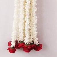Romantische Blume Gajra Rose Blumen girlande Hochzeits feier Festival Jasmin Blumen schnur für Weihnachts dekoration Braut dusche
