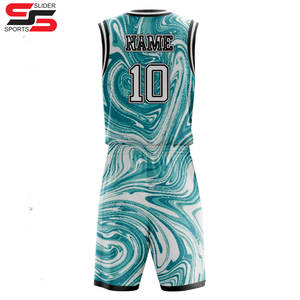 Conjunto de uniforme de baloncesto para hombres y jóvenes, venta al por mayor de camisetas y pantalones cortos de baloncesto reversibles - Product Image 2