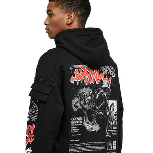 Sudaderas con capucha sólidas de mezcla de algodón de calidad Premium para hombre, logotipo personalizado, impresión Digital completa, secado rápido, transpirable, invierno, 2026 - Product Image 4