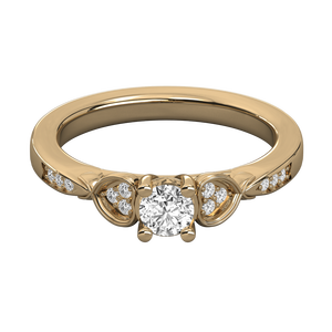 Bague solitaire en or 14 carats pour femmes avec diamant cultivé en laboratoire - Product Image 1