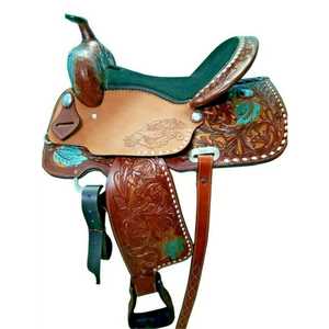 Sillín de caballo de alta calidad, sillín de cuero americano más vendido, sillín de caballo inglés occidental para asiento de carreras profesional de caballos - Product Image 1