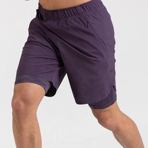 Logo personnalisé 100% coton respirant hommes séchage rapide gymnases Fitness musculation course Jogging-entraînement entraînement été Shorts - Product Image 3