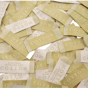 Custom Eco-Friendly Stitch Woven Garment Labels Laser Cut Edge 100% Polyester Fabric Main Labels Neck Other Applications Roll - Product Image 2