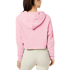 Hoodie court pour femme en coton 100% de haute qualité, nouvelle arrivée, manches longues, style décontracté, vente en gros OEM - Product Image 2