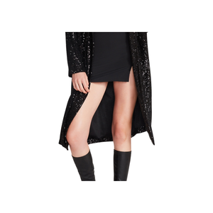 Giacca Bomber Reversibile in Raso da Donna Steve Madden, Modello Show Stopper con Paillettes, Imbottita, per Autunno/Inverno, con Applicazioni, Nera - Product Image 6