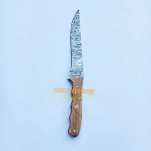 Alta calidad hecho a mano Damasco Chef filete deshuesado cuchillo mango de madera afilado cocina Chef cuchillo con Funda de cuero - Product Image 4