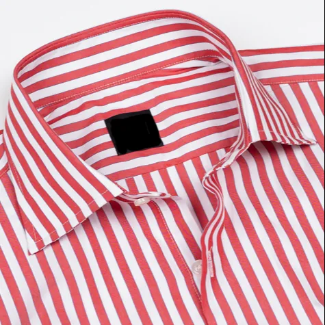 Fabriek Groothandel Goedkope Prijs Rode En Witte Streep Formele Jurk Shirt Voor Kantoor En Het Bedrijfsleven In De Beste Prijzen