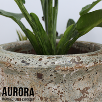 Pots de plantes en céramique écologiques de haute qualité pour l'extérieur, finition émaillée résistante aux intempéries, logo personnalisé pour la décoration de la maison et du jardin, Vietnam