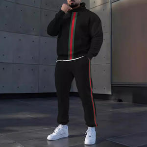 2025 nouveaux hommes décontracté coupe ample sweat à capuche ensemble 100% coton hiver fermeture cordon respirant - Product Image 2