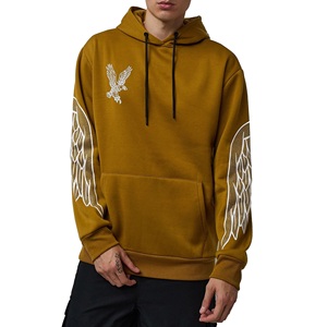 Sudadera con Capucha de Felpa Francesa 100% Algodón de Alta Calidad para Hombre, Bordada con Pedrería, Diseño Personalizado en Toda la Superficie - Product Image 3