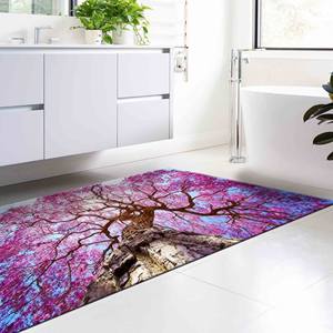 Alfombra Árbol de la Vida: Hojas Coloridas, Alfombra Decorativa Antideslizante, Alfombra Suave No Tejida - Product Image 5