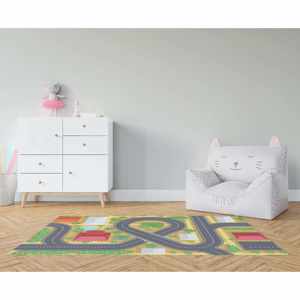 <b>Road</b> Map Play <b>Mat</b>: Kids Activity Rug for Playroom or Nursery,With Pile Soft Rug - Product Image 5