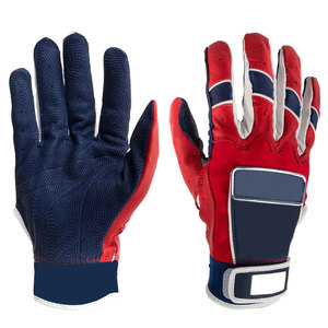 Guantes de bateo de béisbol con correa de muñeca ajustable a la venta Guantes de bateo de béisbol hechos de cuero PU para adultos - Product Image 1