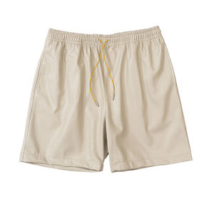 Shorts décontractés vintage en tricot pour hommes, avec cordon de serrage, taille élastique, poches, style streetwear, respirants, personnalisables, vente en gros - Product Image 1