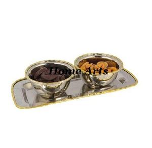 Serveur à noix en aluminium au design antique avec plateau en marbre, qualité supérieure, serveur à dattes au chocolat pour les meilleures ventes - Product Image 5