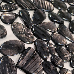 Lote al por mayor de hiperstena natural de alta calidad, cabujón opalescente, formas variadas, diseño para envoltura de alambre y joyería - Product Image 4