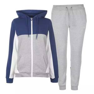 ชุดวอร์มผ้าฟลีซสำหรับผู้หญิง,ดีไซน์ใหม่สีชมพูและสีน้ำเงินชุดกีฬามีซิปปักโลโก้ได้ตามต้องการ - Product Image 4