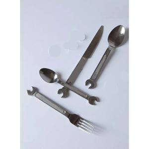 ชุดเซิฟเวอร์ช้อนตักซุปสลัดกาแฟทำจากโลหะเงินสีขาวทำจากสแตนเลสมีด้ามจับทรงกลมที่ออกแบบมาให้มีความยาว - Product Image 5