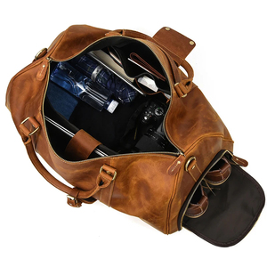 Grand sac de voyage de luxe en cuir véritable avec taille et logo personnalisables Style tendance durable et à la mode - Product Image 6