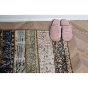 พรมวินเทจตุรกีขนาด 2.2x2.3 ฟุต พรมขนาดเล็ก พรมขนสัตว์สีน้ำตาล - Product Image 3