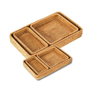 Premium Quality Handcrafted Bamboo <b>Storage</b> Basket <b>RATTAN</b> TRAY FRUIT <b>STORAGE</b> BASKET Vietnamese Craftsmanship for Elegant Dining - Product Image 1