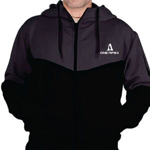 Ensemble de survêtements pour hommes 100% coton veste d'entraînement zippée et pantalon de survêtement léger et doux au toucher polyester adapté à l'intérieur - Product Image 6