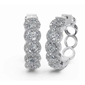 Pendientes de Aro Roxanas Radiance con Diamantes, Oro de 9 KT, 14 KT, 18 KT, Corte Redondo, Joyería Cultivada en Laboratorio, Proveedor Mayorista OEM B2B para Exportación - Product Image 4