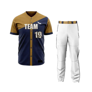 Conjuntos de camisetas de béisbol portátiles de doble cara Fabricación de uniformes de béisbol de diferentes estilos en Pakistán - Product Image 1