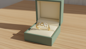 Anillo de Corazón de Lujo para Mujer en Oro de 14K y Diamantes Naturales con 28 Piedras de Corte Brillante |   0.10Ctw Joyería de Uso Diario Chapada en Rodio de Moda - Product Image 5