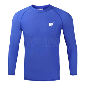 เสื้อรัดรูปสำหรับออกกำลังกายผ้าสแปนเด็กซ์/ โพลีเอสเตอร์แห้งเร็วระบายอากาศได้ดีเป็นมิตรกับสิ่งแวดล้อม - Product Image 1