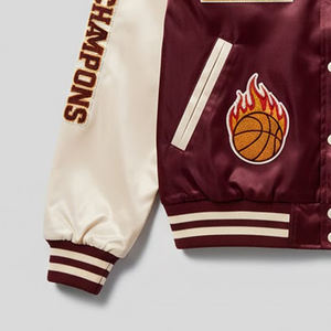 Chaqueta Universitaria Informal de Satén para Hombre, con Bordado de Chenilla, Superventas, Chaqueta Bomber de Béisbol Personalizada, Chaqueta Universitaria con Letras para Hombre - Product Image 3