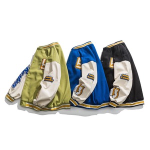 Vente en gros de vestes personnalisées en chenille brodées pour hommes Bomber à manches en cuir Blousons d'université Letterman baseball - Product Image 6